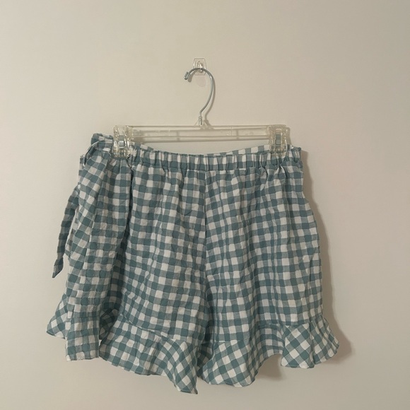 Blue Gingham Ruffle Skort - Picture 2 of 2